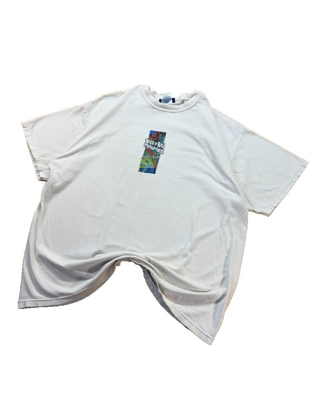 Y2K Reebok Rock n Roll Marathon San Diego 2006 Tee White XL